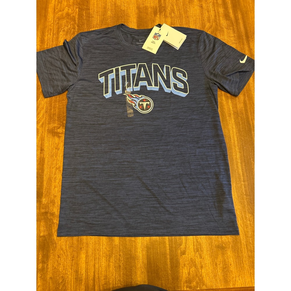 Nike T-Shirt Mens Medium Navy Blue New Tennessee Titans NFL Dri-FIT Tee 20022